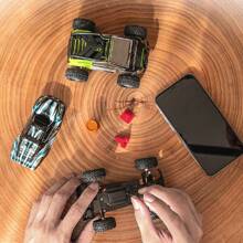 1/32 Scale RC Car Mini Remote Control Car 20KM/H High Speed Buggy 2.4Ghz RC Off-Road Vehicle Toys For Kids Gift Christmas Halloween Thanksgiving Gift - Blue - View 3