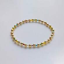 Vòng tay đính cườm thủ công, vòng tay mạ vàng 18K bằng đồng với ngọc trai giả, phụ kiện phong cách Châu Âu và Mỹ. - Nhiều màu - Xem 4