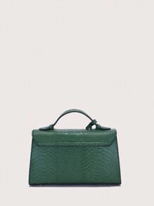 VANESSA MAY Một chiếc túi tote nhỏ/túi đeo chéo màu trơn nhẹ có mặt dây chuyền phụ kiện, thích hợp cho công việc, văn phòng, sử dụng hàng ngày và làm quà tặng - màu xanh lá - Xem 2