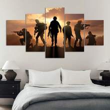5 件/套帆布海報,高清,特種部隊,繪畫,家居裝飾,客廳禮品,套件牆壁藝術裝飾,客廳牆壁裝飾,臥室牆壁裝飾,辦公室廚房餐廳酒吧牆壁裝飾,防水繪畫,印刷品,藝術品,無框 - 彩色 - 查看 7