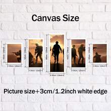 5 件/套帆布海報,高清,特種部隊,繪畫,家居裝飾,客廳禮品,套件牆壁藝術裝飾,客廳牆壁裝飾,臥室牆壁裝飾,辦公室廚房餐廳酒吧牆壁裝飾,防水繪畫,印刷品,藝術品,無框 - 彩色 - 查看 3