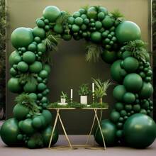 10-200件啞面厚圓形乳膠氣球,5/10/12/18英寸,深綠色,適用於主題派對、生日、婚禮、求婚、女神節、裝飾道具、新居入伙、開幕典禮拱門裝飾 - 墨綠色 - 查看 2