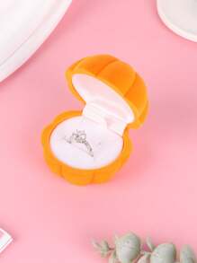 1入復古可愛南瓜形訂婚戒指/項鍊禮品盒 - 黃色 - 查看 4