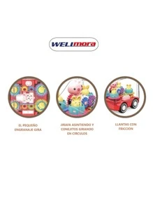 CARRITO DE MASCOTAS COLECCIONABLE - COCHE DE FRICCIÓN Y MOVIMIENTO PARA BEBÉS - SEGURO Y DIVERTIDO - JUGUETE PREESCOLAR PARA NIÑOS EN CRECIMIENTO - Verde - Ver 6