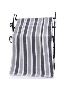 1pc Thick Colorful Stripes Coral Fleece Towel, Ions Infused, Home Bath Towel, Super Absorbent And Durable - Grey - View 4