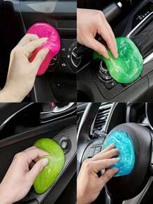 1件装汽车清洁软胶车用用品通用车内出风口除尘泥80g