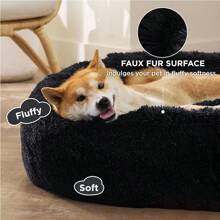 Nguôi đi Giường cho chó ( ) Đối với Trung bình Và Chó to Thoải mái Giường thú cưng Donut Đến - màu đen - Xem 8