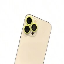 3入組彩色後置攝像頭鏡片保護玻璃，適用於iPhone 11 12 13、14、15 Pro Max - 黃色 - 查看 3