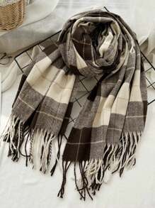 Casual Fashion Bufandas Inglés Pashminas Chalinas Mujer - Marrón - Ver 4