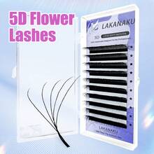 Lakanaku 5d W型睫毛擴展0.07 C/d 貂皮自然預製卷翹纖柔職業化妝膏 - C - 查看 2