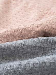 1 件簡約時尚家居舒適強力吸水超長毛巾適合日常清潔使用 - 粉色 - 查看 3