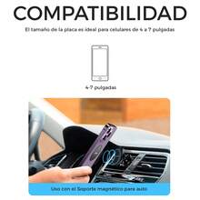 4 Piezas Placas de Metal para Teléfono Soporte Magnético Láminas Metálicas Celular - Negro - Ver 3