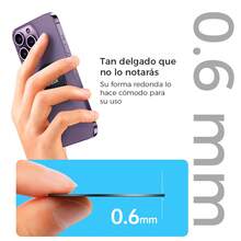 4 Piezas Placas de Metal para Teléfono Soporte Magnético Láminas Metálicas Celular - Negro - Ver 6