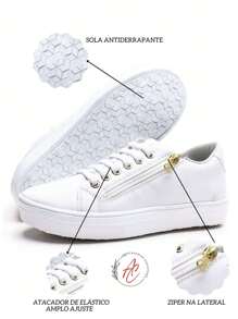Women Wedge Sneakers - 白色 - 查看 2