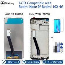 LCD顯示屏觸控屏組件，適用於小米Redmi Note 9 / Redmi 10x 4g 6.53英寸LCD M2003j15sg M2003j15sc - 黑色有框 - 查看 1