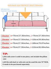 1pc Kain Perca Sofa Handuk Minimalis Polyester Non-slip Sofa Cover Selimut Untuk Ruang tamu, Semua Musim - Krem - View 2