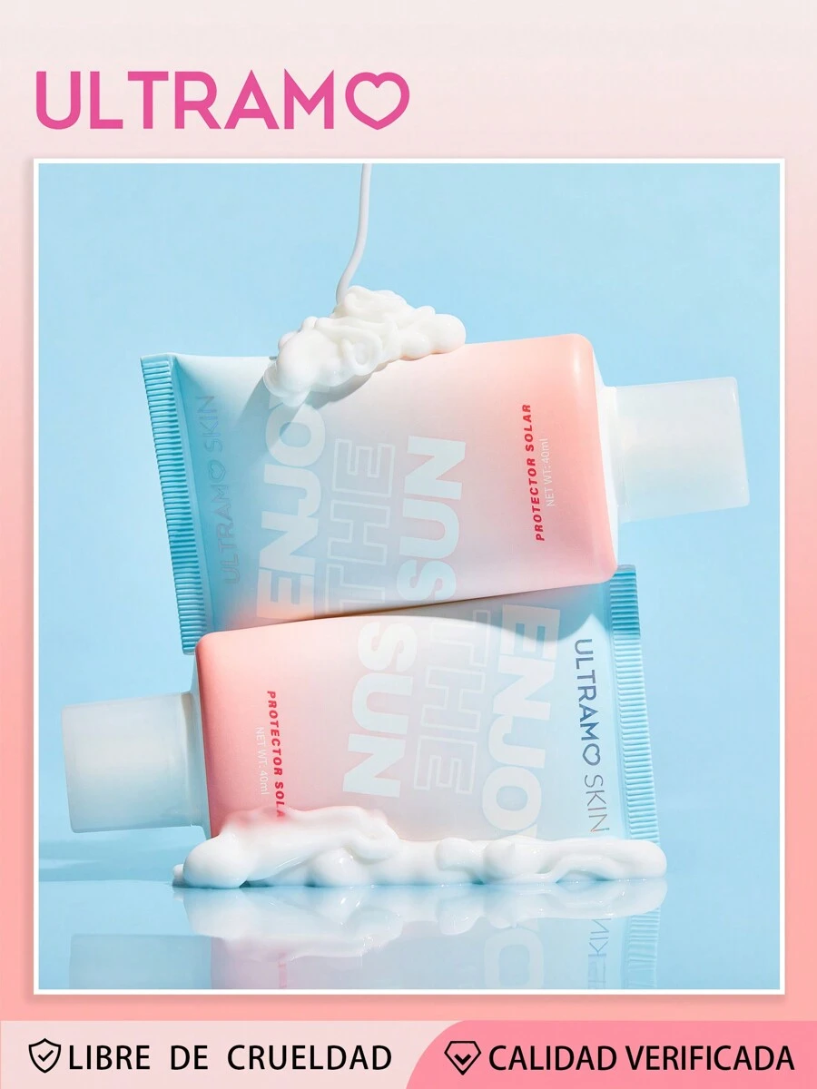 ULTRAMO 40ml Crema protectora solar hidratante resistente al agua y al sudor con SPF50+, PA+,protección UV,protección poderosa, todo el año - Blanco - Ver 1