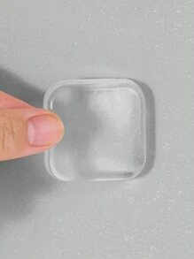 1pc Self-Adhesive Door Handle Bumper Guard, Transparent Waterproof Sticker, Wall Protector Pad For Door, Cabinet, Fridge - Clear - View 9