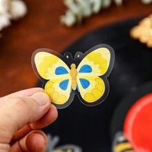 160入組/張彩色蝴蝶&自然書籍昆蟲&植物&花朵明信片風格防水貼紙,適用於手帳、diy裝飾和兒童節禮物。同時也很適合家居、客廳和窗簾裝飾 - 彩色 - 查看 7