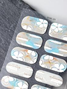 全覆蓋指甲貼紙時尚指甲油裝飾,閃閃發光自粘式美甲包裝設計貼紙指甲藝術貼紙貼片 - 彩色 - 查看 4