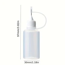 1PC 30ml Empty Glue Bottle With Needle Precision Tip Applicator Bottle For Paper Quilling DIY Craft Summer, School - White - View 4