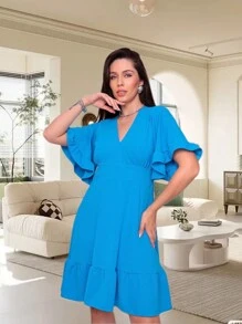 Women Dresses - Màu xanh lam - Xem 1
