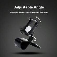汽車導航手機架，汽車手機座架，儀表板/擋風玻璃/通風口手機架，便攜式GPS導航手機架，防滑/防震/旋轉手機支架，適用於iPhone、小米、三星、OPPO、Realme和更多手機 - 黑色 - 查看 4