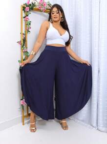 CALÇA GODÊ PANTALONA FEMININA GODÊ /PANTACOURT SUPER ELEGANTE TAMANHO ÚNICO - Azul Marinho - Visão 1