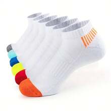 6 双装 男士低帮踝袜 男士透气休闲袜 - 白色 - 查看 1