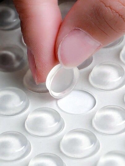 64PCS Cabinet Bumpers Clear Rubber Bumpers Self Adhesive, Soft Cabinet Door Bumper Pads, Sound Dampening Cabinet Door Bumpers, Kitchen Cabinet Pads for Drawers, Picture Frames, Cupboard Door Bumpers