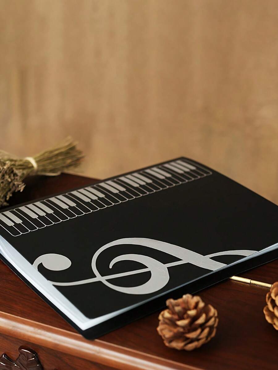 1pc A4 Size Music Score Folder, Sheet Music Collection Folder, Stave Storage, For Piano Sheet Music Document Organizer