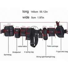 Cinturón Táctico Militar Seguridad 10 Accesorios Desmontable - Negro - Ver 6