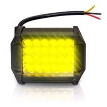 Pair Of Dually Auxiliary 24 Led Amber Headlights With Strobe - Yellow - View 3