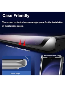 2 件手机防窥屏幕保护膜,水凝胶 TPU,防窥隐私,防摔,防刮,兼容 Galaxy S21/S22/S23/S24 Ultra/S24 FE/A06/A16/A36/A56/S25/S25 Ultra 生日礼物,家人,朋友手机屏幕保护膜,手机配件防水防震防指纹全覆盖 - 黑色 - 查看 6