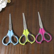 Dual-Colored Handle Soft Grip Scissors, Small Paper-Cut Scissors, Office Paper Trimmer, Safe Scissors For Handcrafting - Baby Blue - View 3