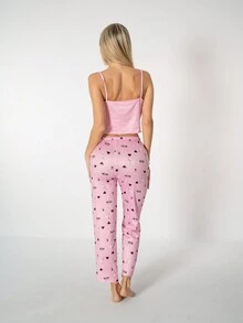 Pijama Estampado Variado Set de Tres Piezas - Rosa vieja - Ver 3