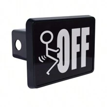 1pc Funny F Off Screw-In Trailer Hook Cover Plug Gift Creative Car Truck Hitch Head Cap - White OFF - View 2