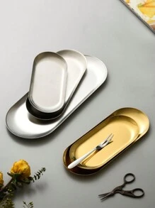 XIYIJIA 1pc Stainless Steel Tray For Tools, Nails, Cups And Tablewares Organization - Silver - View 4