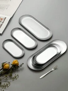 XIYIJIA 1pc Stainless Steel Tray For Tools, Nails, Cups And Tablewares Organization - Silver - View 9
