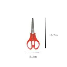 Scissors With Scale, Safe Office Scissors, Ruler Scissors, Student Diy Handicraft Scissors - Blue - View 2