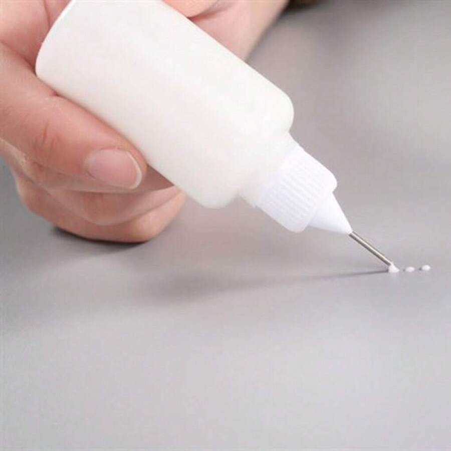 1PC 30ml Empty Glue Bottle With Needle Precision Tip Applicator Bottle For Paper Quilling DIY Craft Summer, School - White - View 1