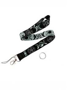 1 pièce Lanière bohème pour porte-badge, clés, porte-clés, excellent cadeau pour femmes, hommes, enseignants, personnel, infirmières. Accessoire de voiture, charm de sac à dos pour l'école, gothique mignon Y2K