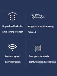 1pc TPU Plastic Car Key Case, Smart Key Anti-Drop Protective Cover, Fit For Highlander Only - Black - View 10