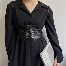 1 條女式黑色腰帶,ins 風格,高檔黑色皮革腰帶,有設計感,百搭腰帶,適合日常搭配連身裙 - 黑色 - 查看 3