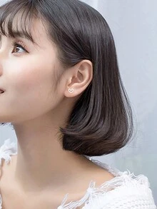 Vintage Frosted Charm Hearts Stud Earrings For Girl 925 Sterling Silver Ear Studs Silver Fashion Korean Jewelry - Silver - View 4