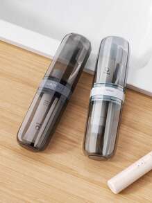 旅行洗漱杯,便攜式牙刷,牙杯,牙具套裝,收納盒,旅行必備漱口杯神器1個 - 彩色 - 查看 3