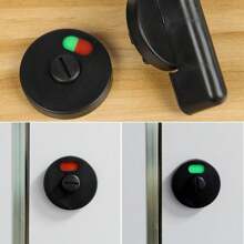 Public Toilet Partition Hardware Accessories Nylon Plastic Door Lock Indicator Buckle - Black - View 3