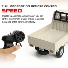 2.4g全比例漂移車rc專業遙控越野怪物卡車金屬賽車四輪驅動無刷高速車成人賽車比賽模擬柳州卡車模型 - 銀色 - 查看 4