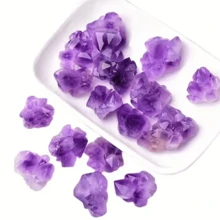 天然晶花礦原石,香薰擴散治療石,diy珠寶手工藝品配件,適用於冥想和能量 - Amethyst Flower - 查看 6