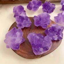 天然晶花礦原石,香薰擴散治療石,diy珠寶手工藝品配件,適用於冥想和能量 - Amethyst Flower - 查看 7